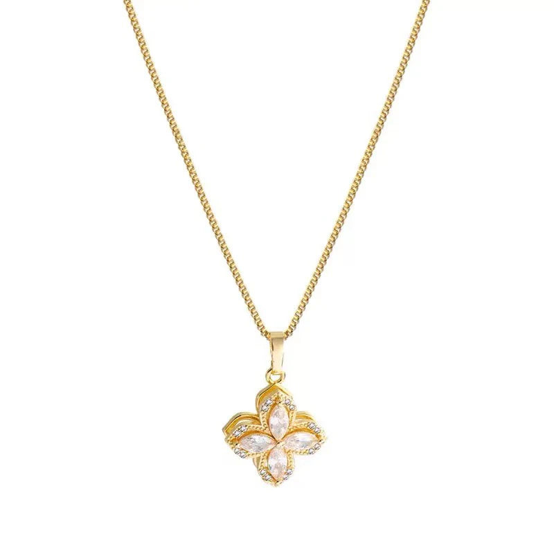 Rotating Four Leaf Flower Set