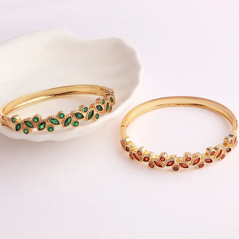 Zircon Electroplating Bangles