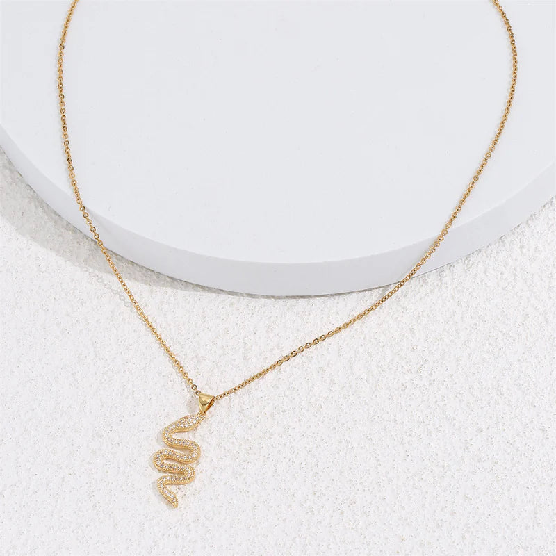 Snake Geometric Copper Pendants