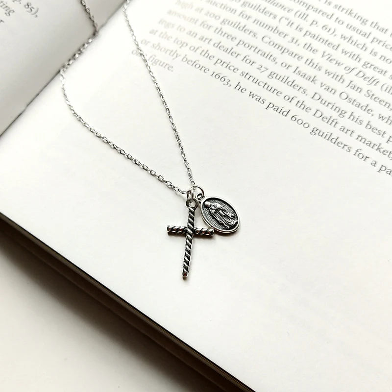 Silver Vintage Retro Cross Silver Necklaces