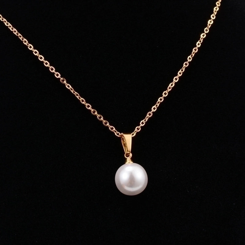 Titanium Inlaid Gold Necklace