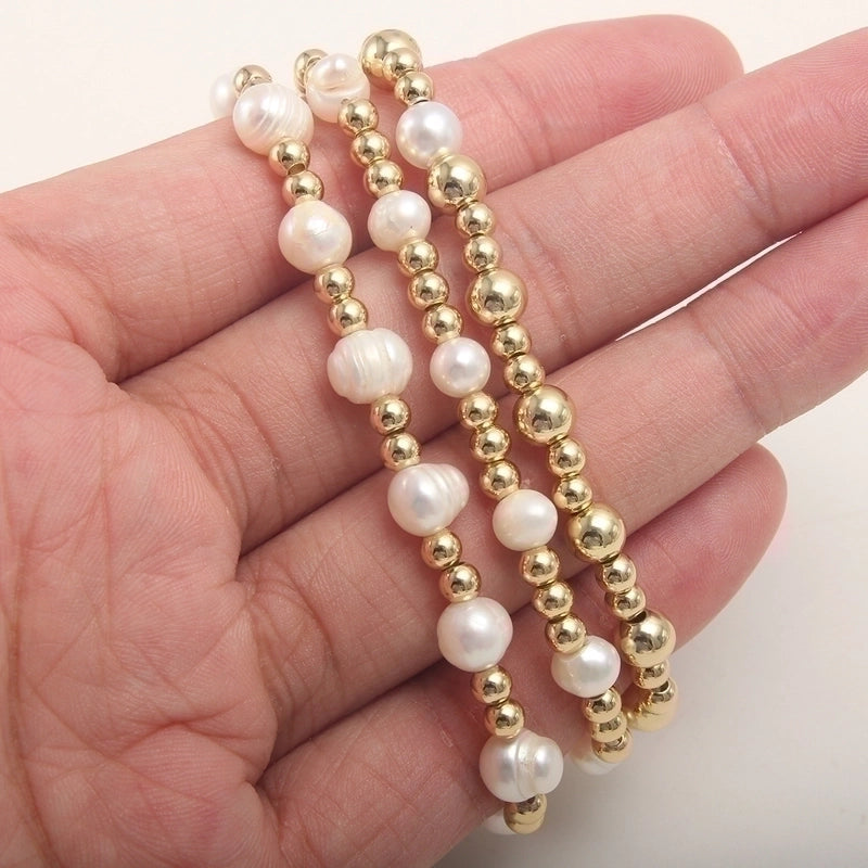 Stainless Pearl Plating 18k Gold Plated Bracelets