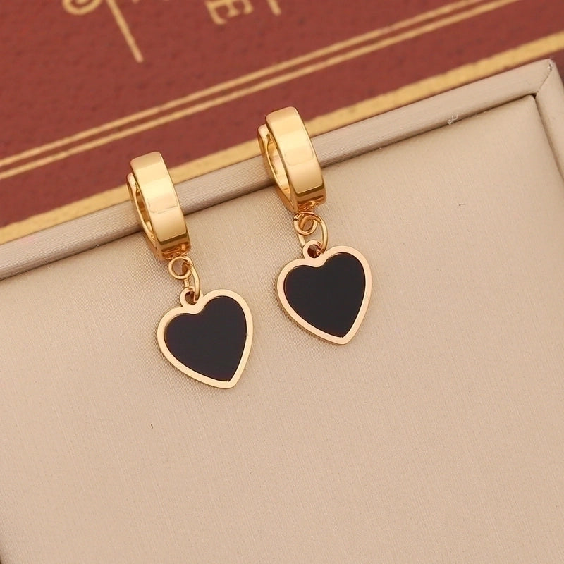 Heart Shape Stainless Plating Bracelets Earrings Necklace