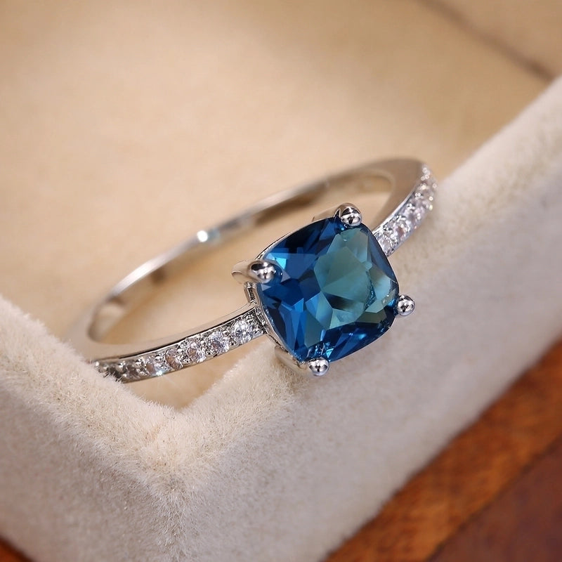 Zircon Sapphire Diamond Copper Ring