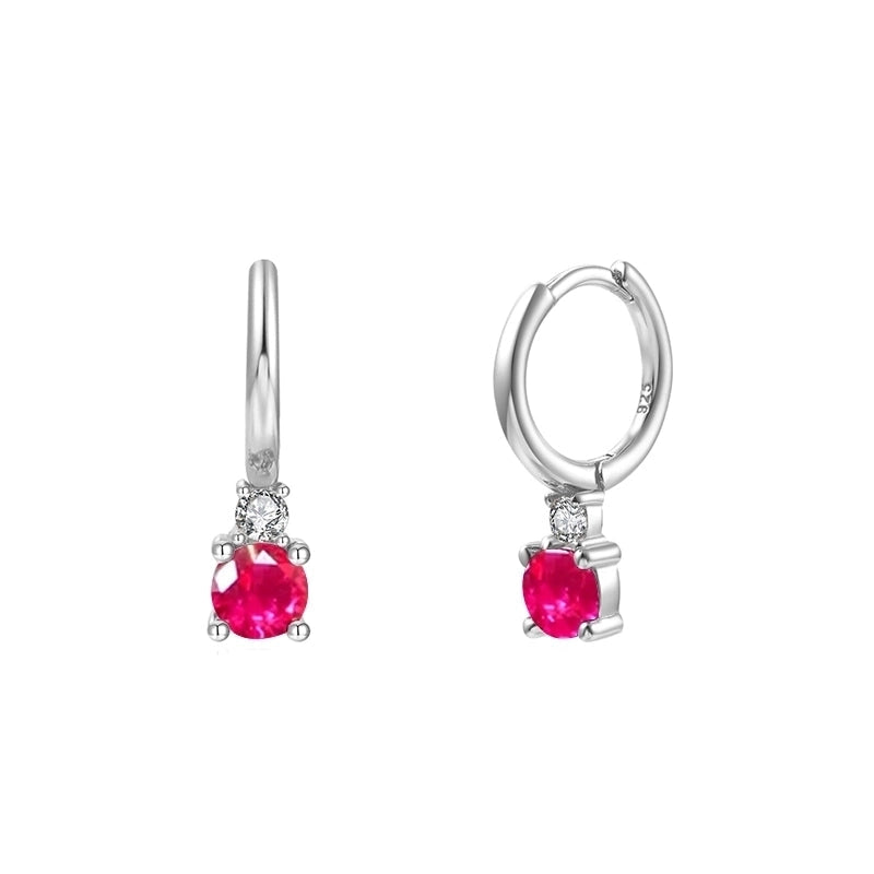 Pair Ins Style Inlay Copper Zircon Earrings