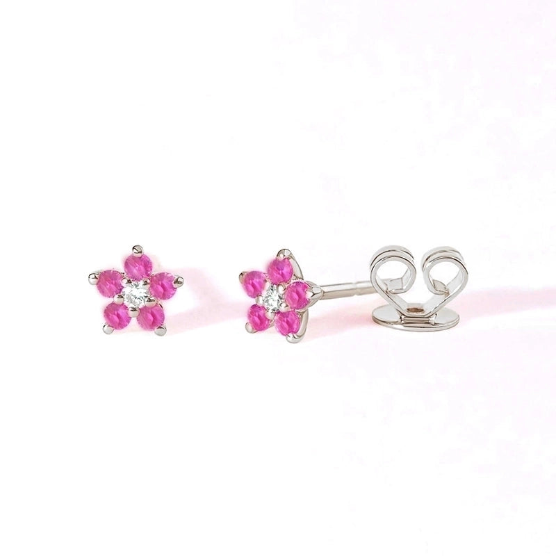 Pair Ins Style Inlay Copper Zircon Earrings