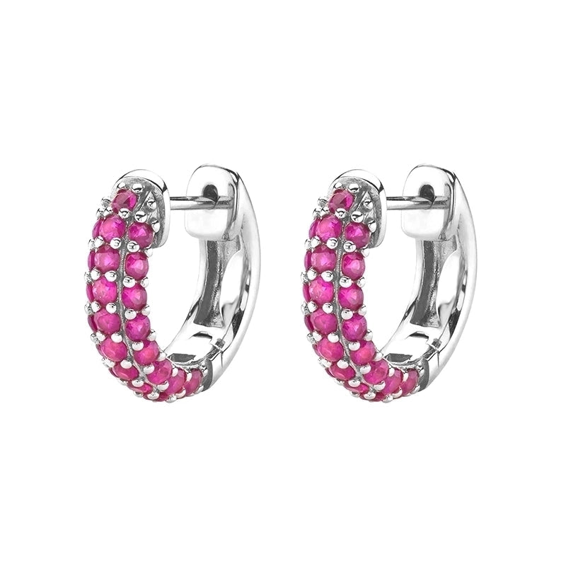 Pair Ins Style Inlay Copper Zircon Earrings