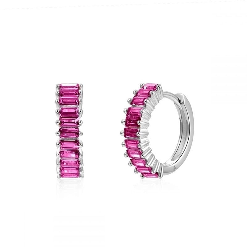 Pair Ins Style Inlay Copper Zircon Earrings