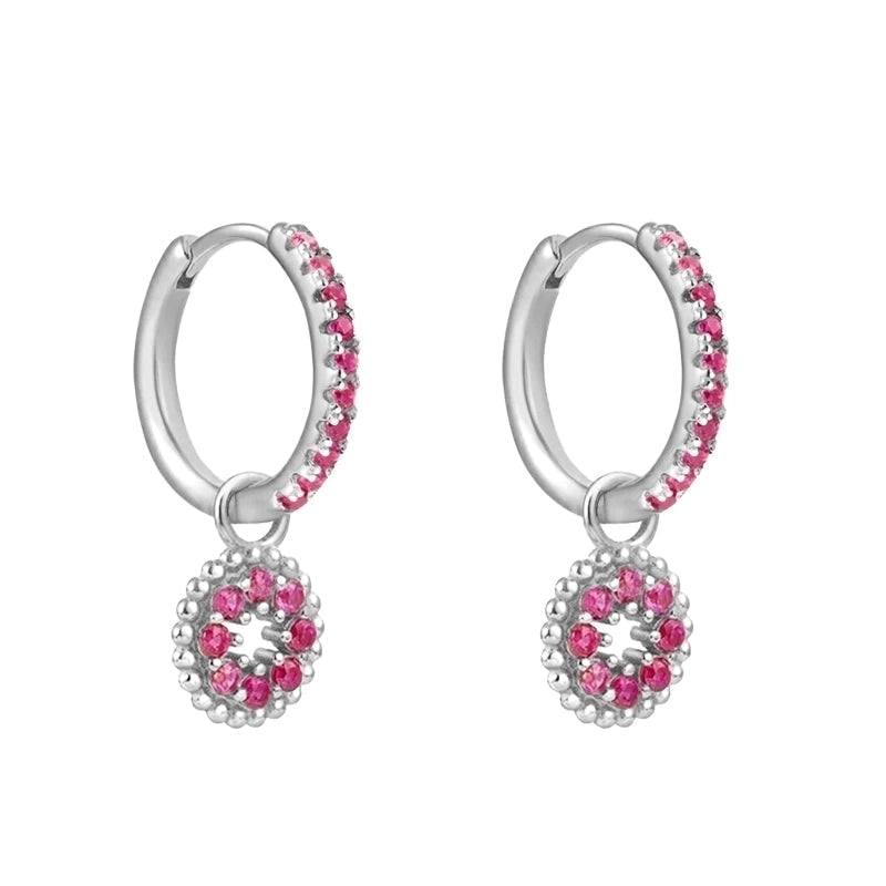 Pair Ins Style Inlay Copper Zircon Earrings