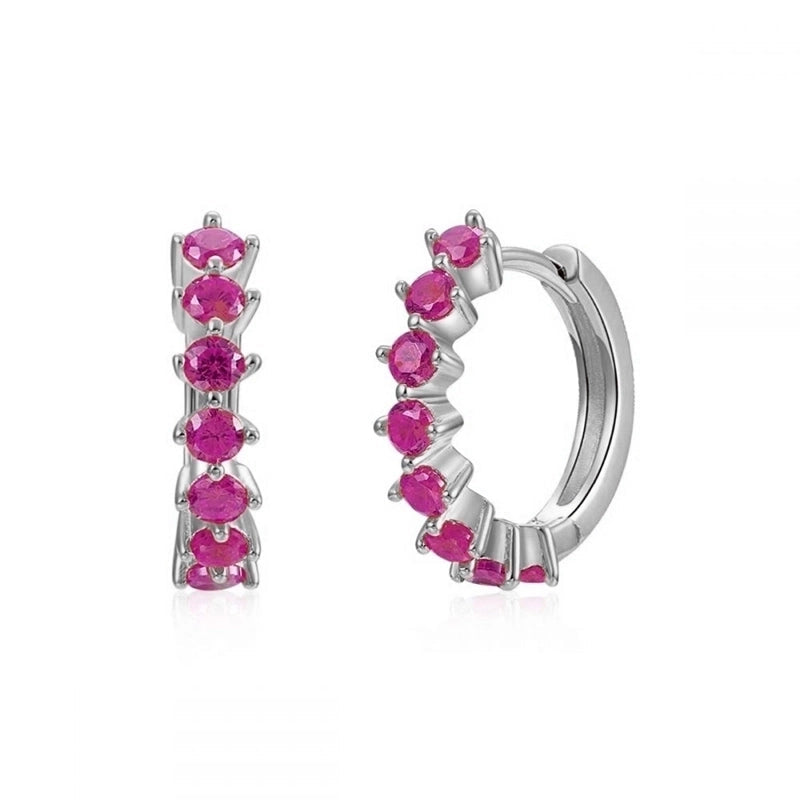 Pair Ins Style Inlay Copper Zircon Earrings