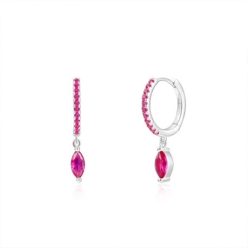 Pair Ins Style Inlay Copper Zircon Earrings