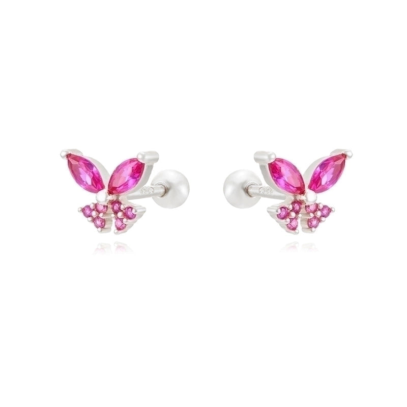 Pair Ins Style Inlay Copper Zircon Earrings