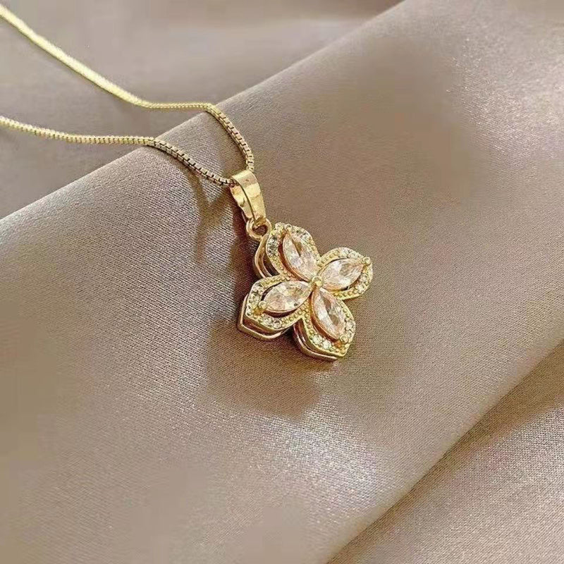 Rotating Four Leaf Flower Set