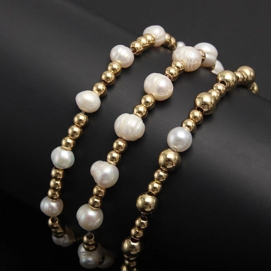Stainless Pearl Plating 18k Gold Plated Bracelets