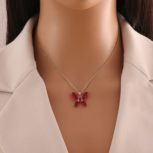 Fashion Butterfly Stainless Steel Electroplating Pendants