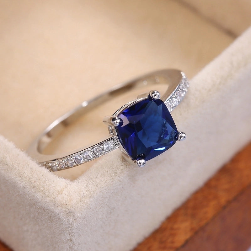Zircon Sapphire Diamond Copper Ring