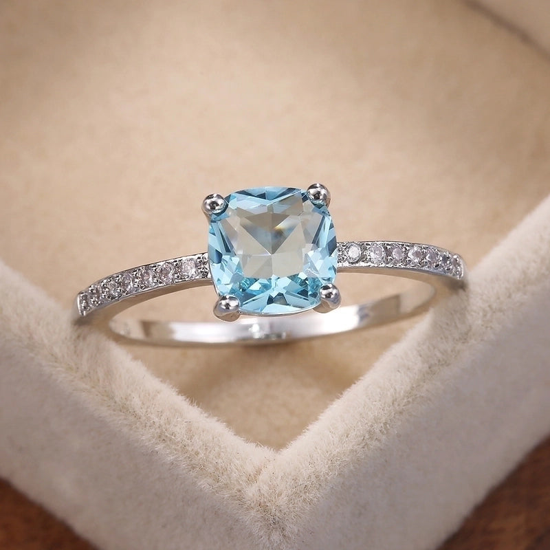 Zircon Sapphire Diamond Copper Ring