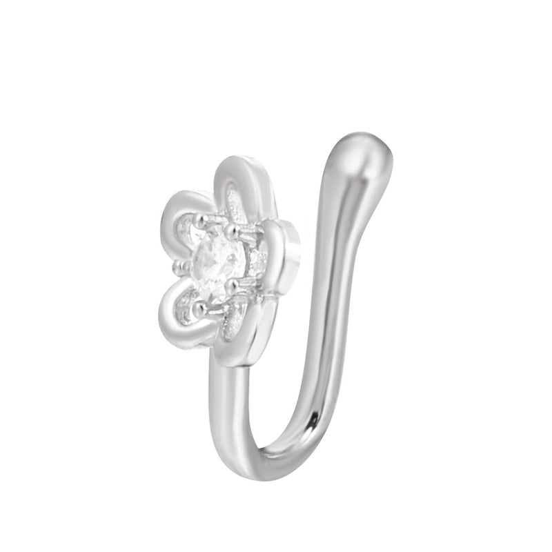 Copper Inlaid Zircon Nose Ring